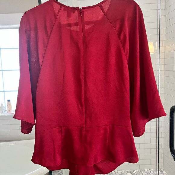 Vince Camuto burgandy satin blouse, Medium - Picture 2 of 2